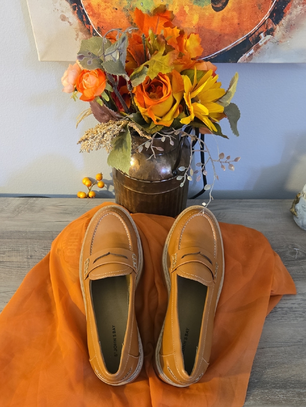 St. John's Bay Brown Slip-On Loafers